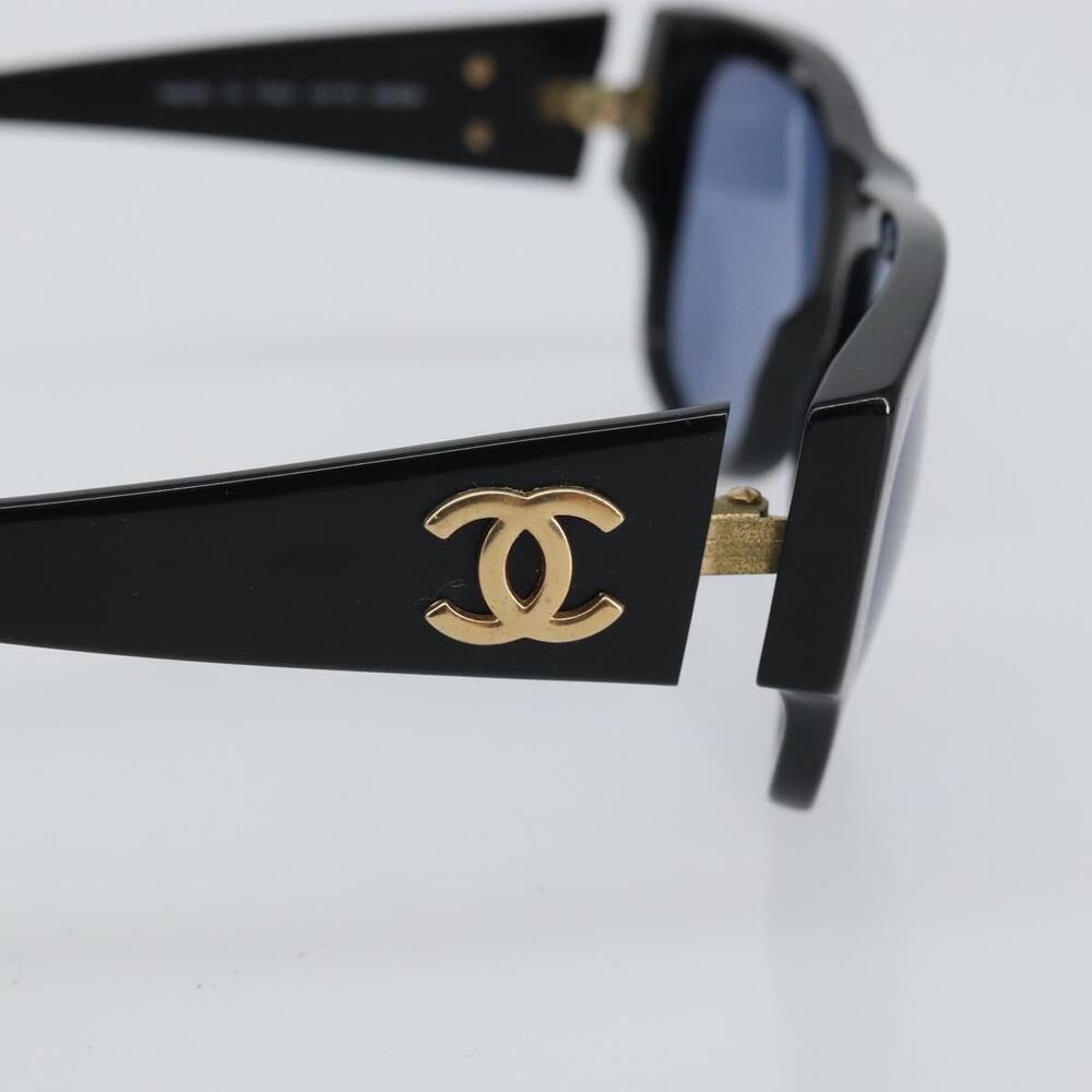 CHANEL COCO Mark Sunglasses plastic Black CC Auth BA9291 - Picture 8 of 11